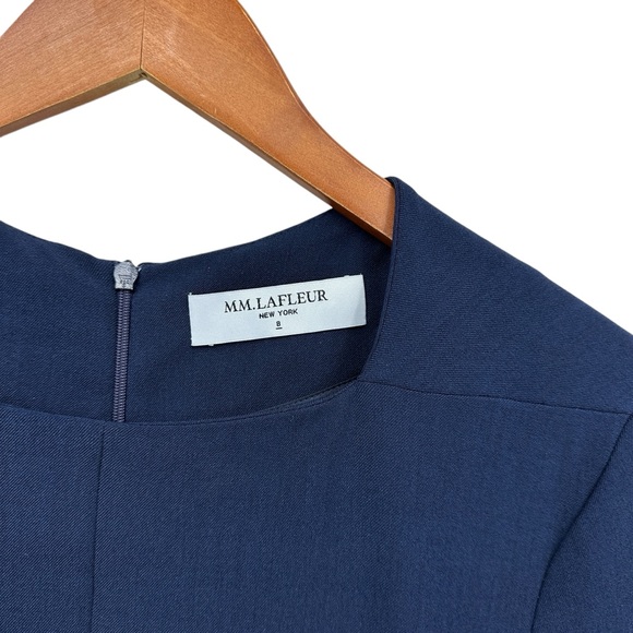 MM LAFLEUR Emily Pocket Dress Work Career Professional Blue - Picture 6 of 7